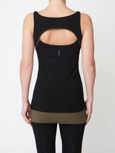 Load image into Gallery viewer, Good Vibes Top - Black and Khaki