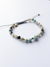Load image into Gallery viewer, Matte Amazonite Mala Bracelet