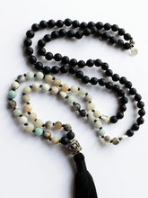 Load image into Gallery viewer, Shaligram &amp; Amazonite Mala