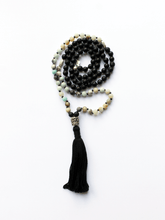 Load image into Gallery viewer, Shaligram &amp; Amazonite Mala