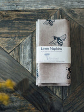 Load image into Gallery viewer, Napkins in Pure Linen - Honey Bee Collection