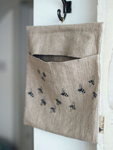 Load image into Gallery viewer, Peg Bag in Pure Linen - Honey Bee Collection