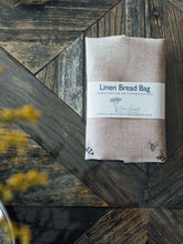 Load image into Gallery viewer, Bread Bag in Pure Linen - Honey Bee Collection