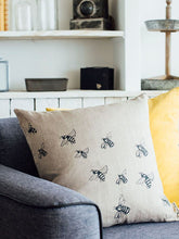 Load image into Gallery viewer, Cushion in Pure Linen - Honey Bee Collection
