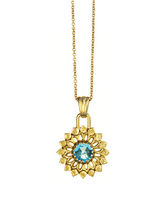 Load image into Gallery viewer, Throat Chakra with Topaz Pendant - Gold