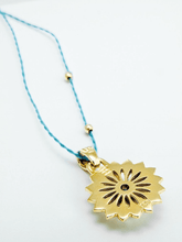 Load image into Gallery viewer, Throat Chakra with Topaz Pendant - Gold