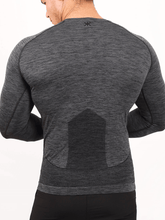 Load image into Gallery viewer, Pierre Charcoal Marl Long Sleeve Yoga Top