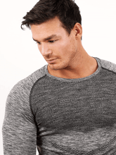 Load image into Gallery viewer, Plateau Grey Marl Long Sleeve Yoga Top