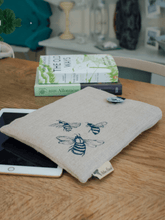 Load image into Gallery viewer, iPad Case in Pure Linen - Honey Bee Collection