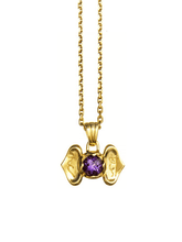 Load image into Gallery viewer, Third Eye Chakra with Amethyst Pendant - Gold