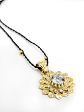 Load image into Gallery viewer, Crown Chakra with Quartz Pendant - Gold