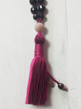 Load image into Gallery viewer, Heart Opener Mala Necklace - Onyx, Garnet, Aventurine, Opal, Pink Moonstone &amp; Tourmaline
