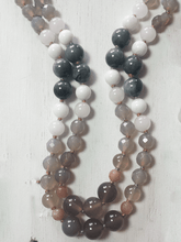 Load image into Gallery viewer, Female Power Mala Necklace - Agate, Moonstone, Rose Gold &amp; Pearl