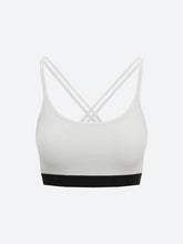 Load image into Gallery viewer, Chess Board Yoga Bra Top White