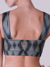 Load image into Gallery viewer, Sunita Yoga Bra Top - Ikat Olive