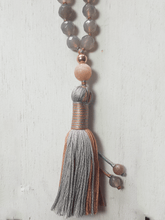 Load image into Gallery viewer, Female Power Mala Necklace - Agate, Moonstone, Rose Gold &amp; Pearl