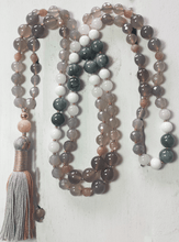 Load image into Gallery viewer, Female Power Mala Necklace - Agate, Moonstone, Rose Gold &amp; Pearl