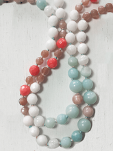 Load image into Gallery viewer, Mood Boost Mala Necklace - Jade, Amazonite, Coral &amp; Moonstone