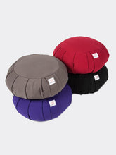 Load image into Gallery viewer, Organic Cotton Round Meditation Cushion - Grey