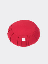 Load image into Gallery viewer, Organic Cotton Round Meditation Cushion - Burgundy