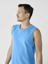 Load image into Gallery viewer, Organic Men's Yoga Tank - Lightning Blue