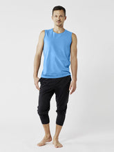 Load image into Gallery viewer, Organic Men's Yoga Tank - Lightning Blue