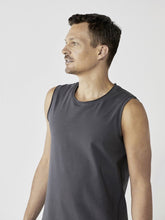 Load image into Gallery viewer, Organic Men's Yoga Tank - Graphite Grey