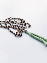 Load image into Gallery viewer, Rudraksha &amp; Faceted Amazonite Mala