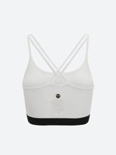 Load image into Gallery viewer, Chess Board Yoga Bra Top White