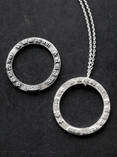 Load image into Gallery viewer, Kali Mula Mantra with Loop Pendant - Silver