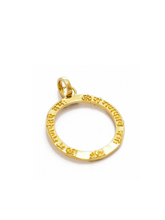 Load image into Gallery viewer, Ganesha Mantra with Loop Pendant - Gold