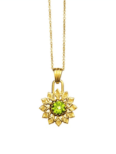 Load image into Gallery viewer, Heart Chakra with Peridot Pendant - Gold