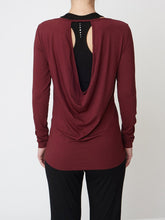 Load image into Gallery viewer, Open Back Tee - Claret