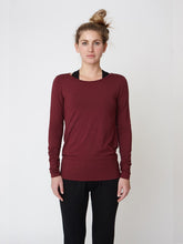 Load image into Gallery viewer, Open Back Tee - Claret
