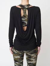 Load image into Gallery viewer, Open Back Tee - Black