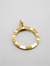 Load image into Gallery viewer, Maha Mantra with Loop Pendant - Gold