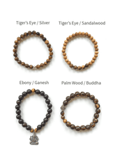 Load image into Gallery viewer, Courage + Protection Men's Mala Bracelet