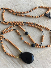 Load image into Gallery viewer, Black Onyx Baby Sandalwood Mala Necklace