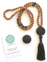Load image into Gallery viewer, Clarity + Strength Mala Necklace - Lava Rock