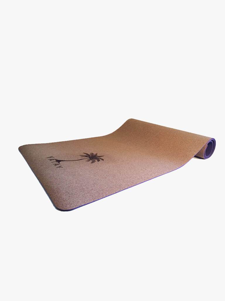 Cork Yoga Mat - Cosmic Sky Purple