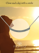 Load image into Gallery viewer, Smile Necklace - Silver and Cubic Zirconia