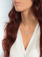 Load image into Gallery viewer, Smile Necklace - Silver and Cubic Zirconia