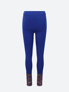 Adorned Ankle Leggings Blue