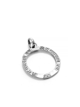 Load image into Gallery viewer, Ganesha Mantra with Loop Pendant - Silver