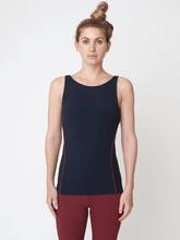 Load image into Gallery viewer, Good Vibes Top - Navy and Claret