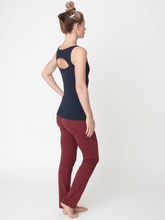 Load image into Gallery viewer, Good Vibes Top - Navy and Claret