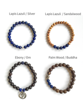 Load image into Gallery viewer, Wisdom Warrior Men's Mala Bracelet