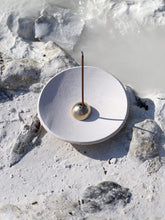 Load image into Gallery viewer, Zen White Stoneware Incense Stick Holder