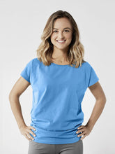 Load image into Gallery viewer, Organic Yoga Shirt - Lightning Blue