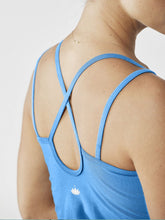 Load image into Gallery viewer, Organic Yoga Vest Top - Lightning Blue